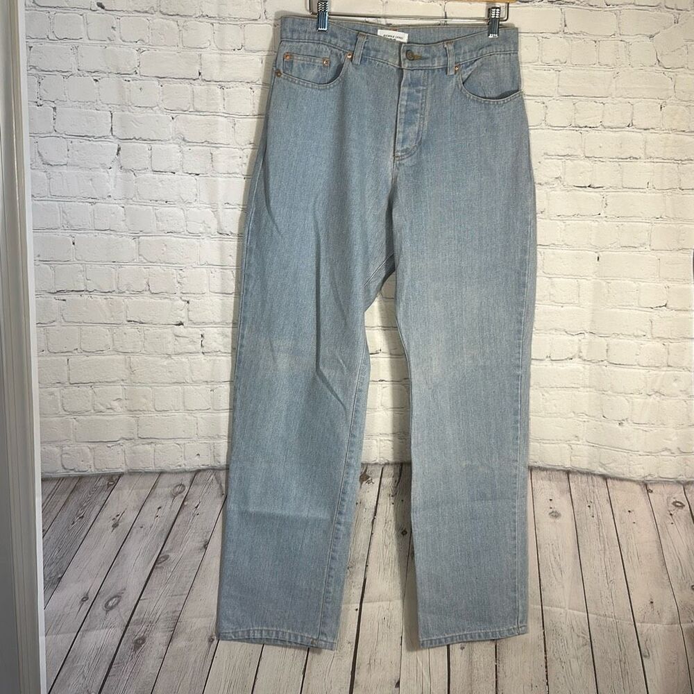 Nichole Lynel Jeans Womens 31 Blue Denim The Label Wide Leg‎ Baggy Light Wash